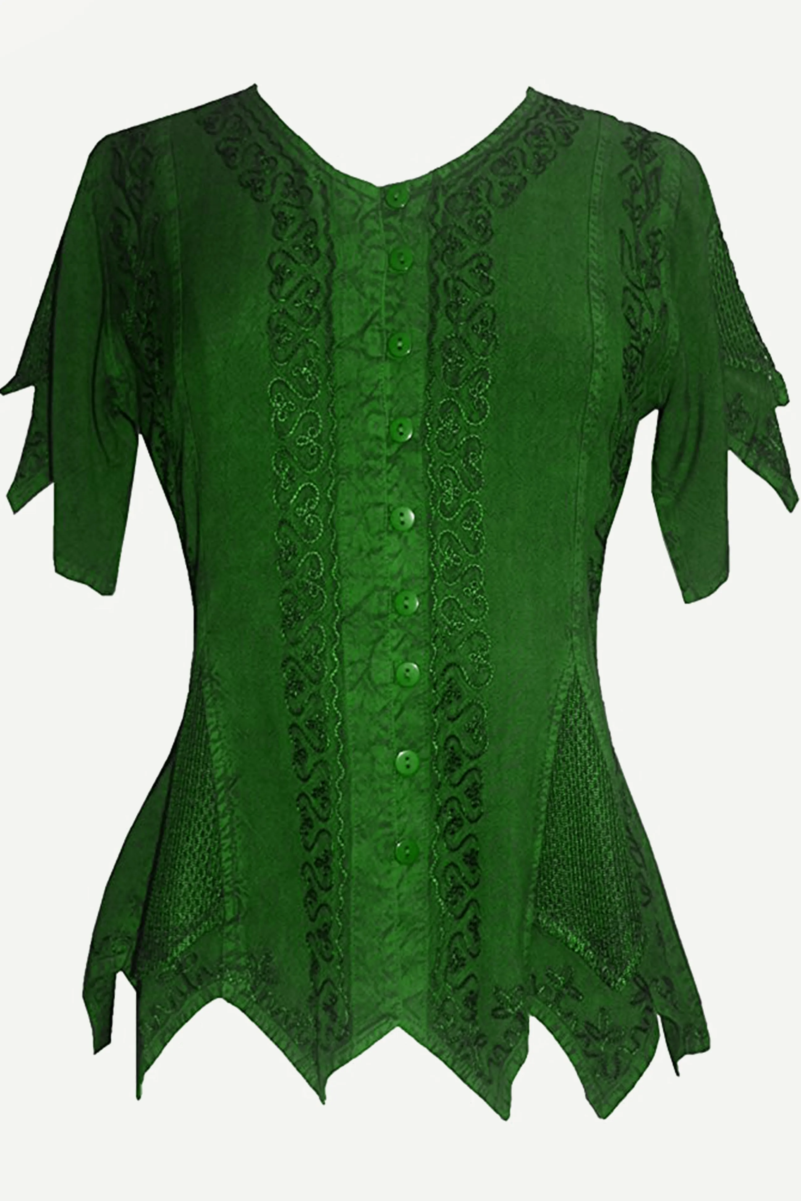 136 B Gypsy Medieval Netted Asymmetrical Vintage Top Blouse