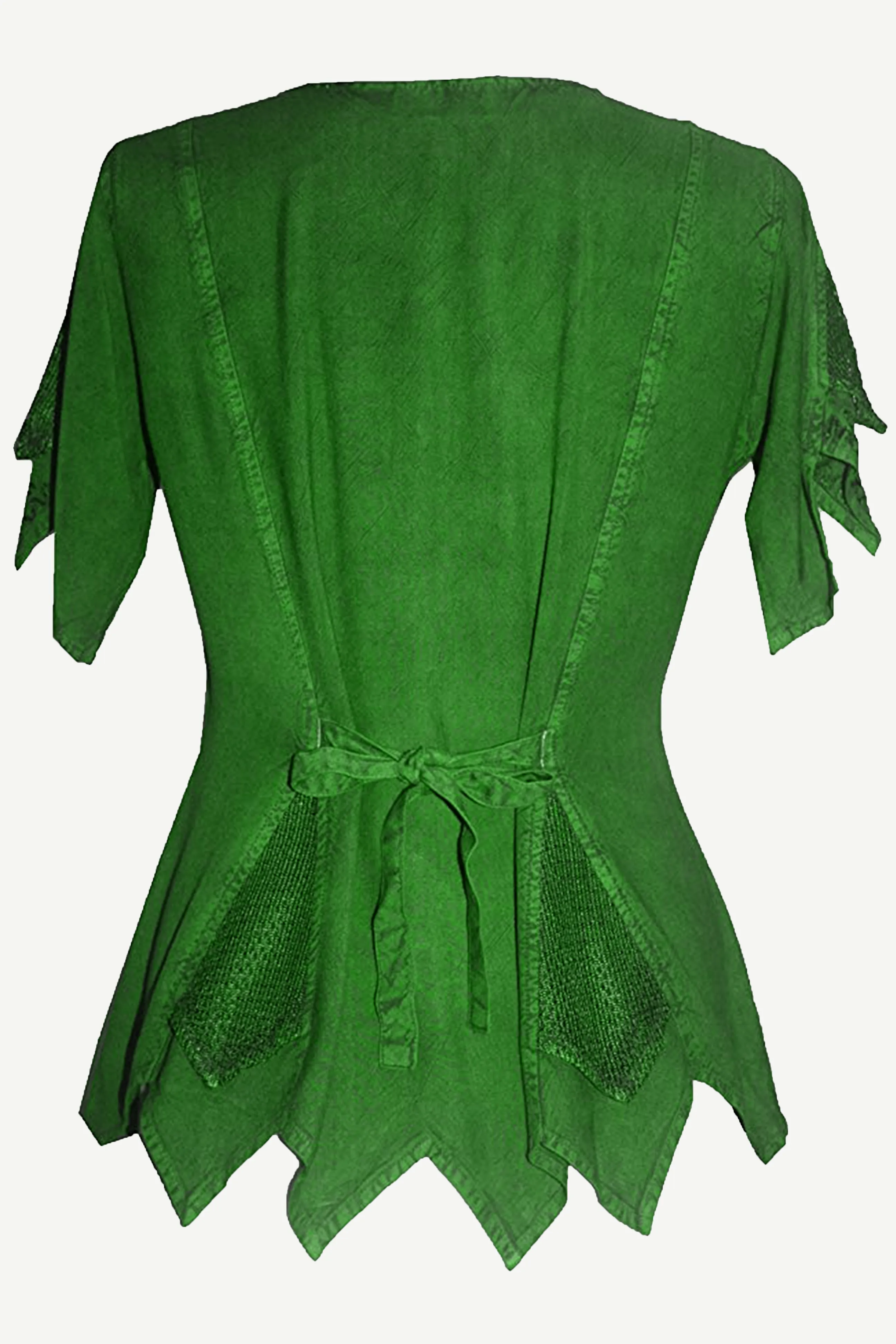 136 B Gypsy Medieval Netted Asymmetrical Vintage Top Blouse