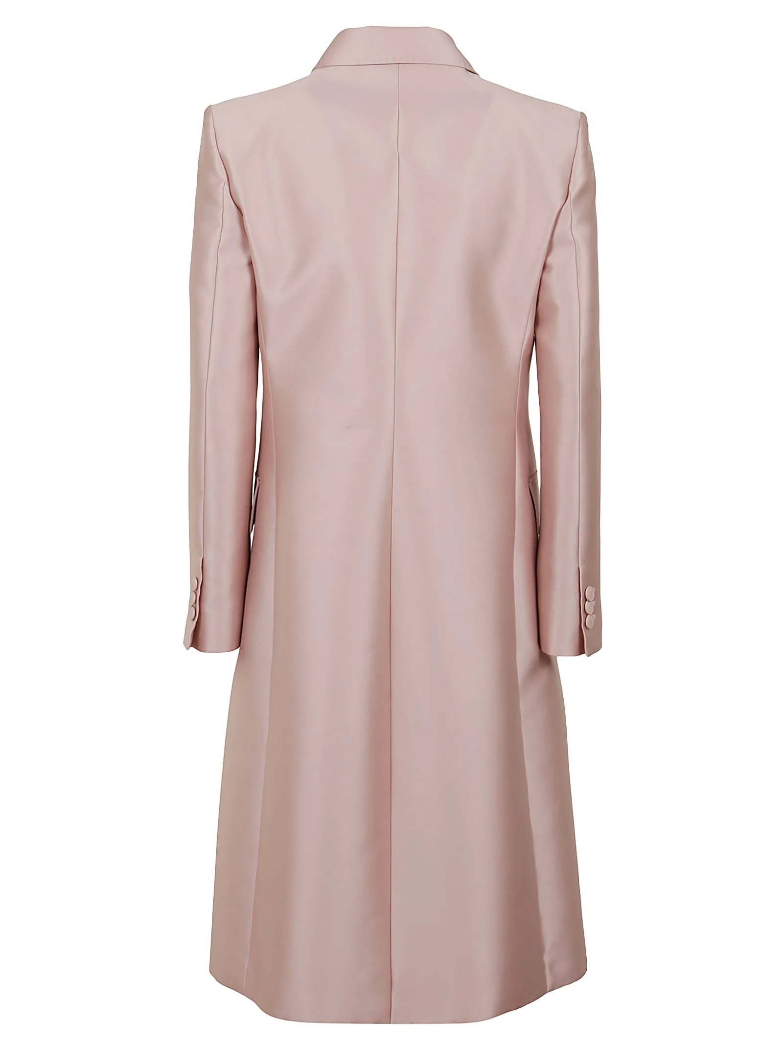 Alberta Ferretti Double-Breasted Satin Coat