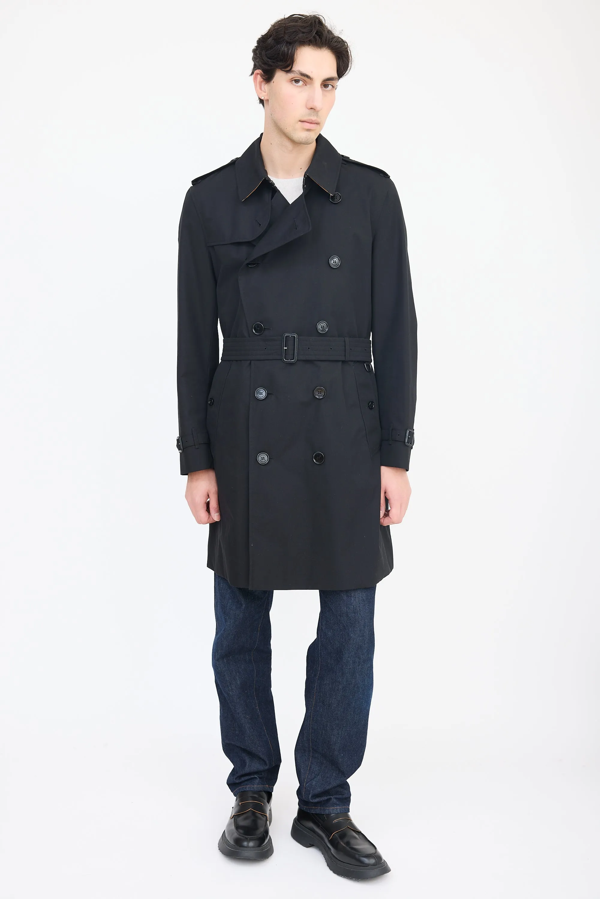 Black The Kensington Double Breasted Trench Coat