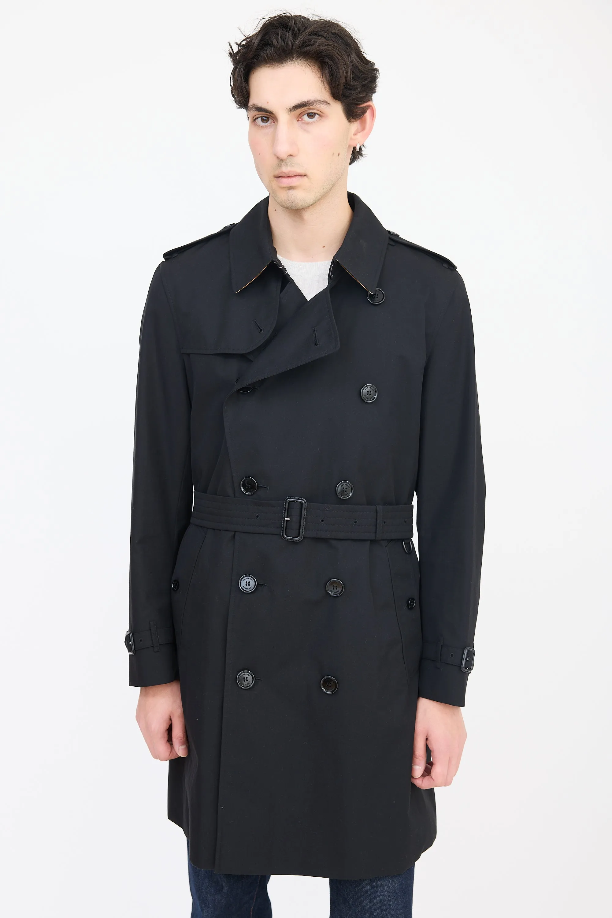 Black The Kensington Double Breasted Trench Coat