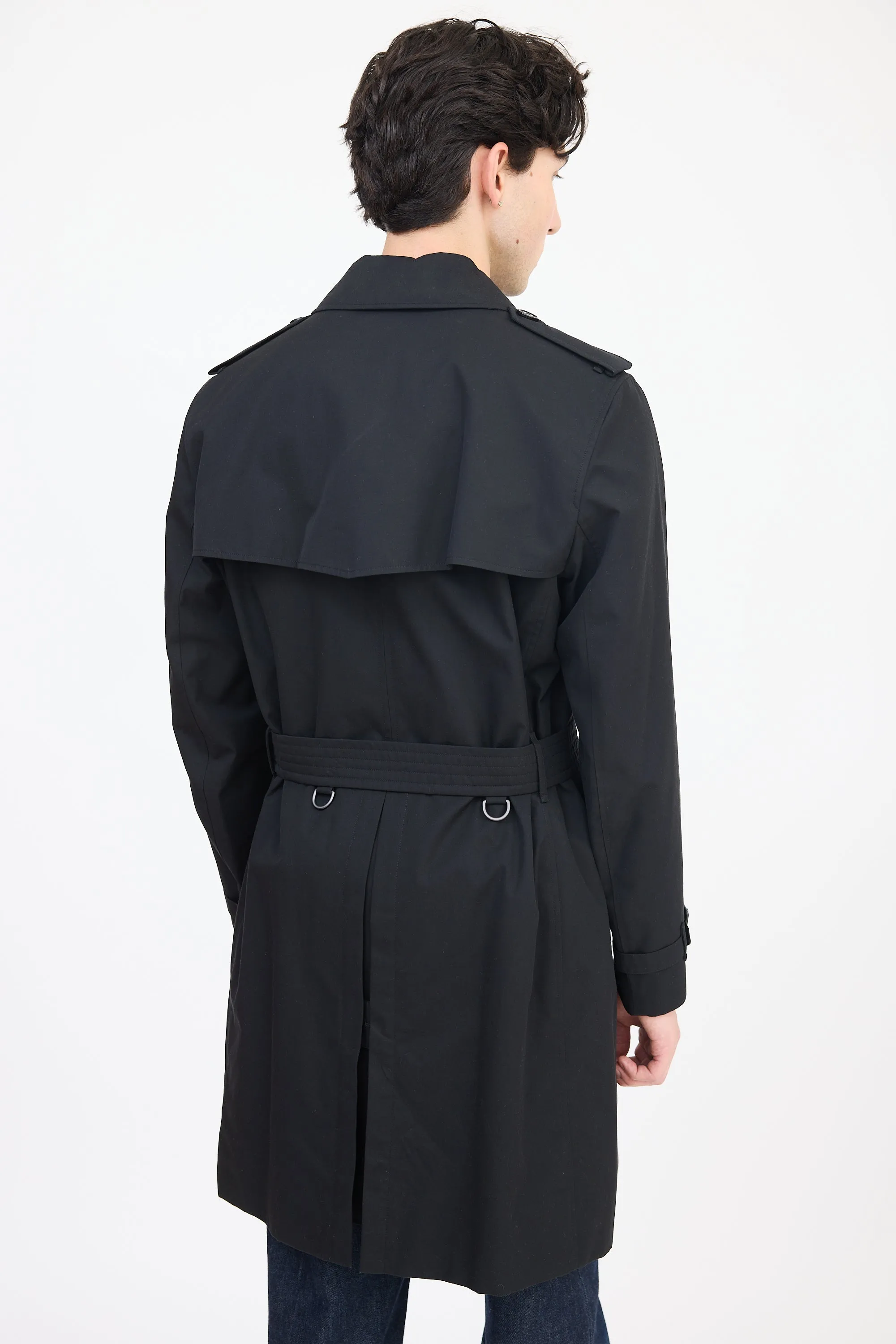 Black The Kensington Double Breasted Trench Coat