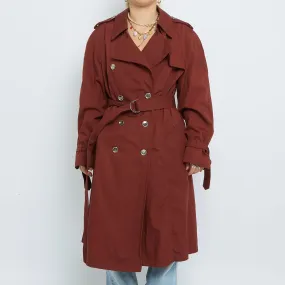 Brown Long Trench Coat - UK 16