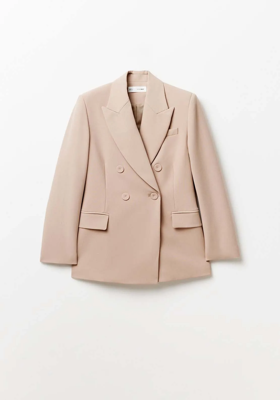 Button double-breasted blazer - Camel