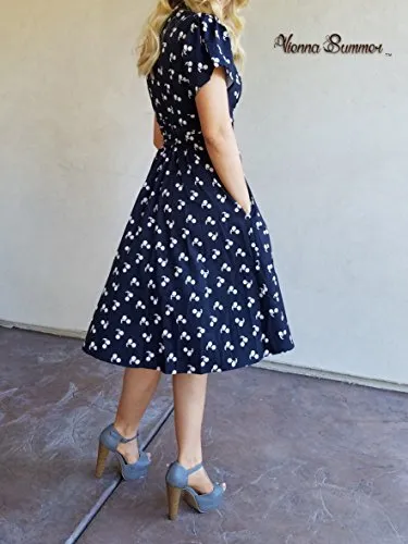 Classy Vintage Style Women’s Dress by Vienna Summer | # CHERRYNAVYXS