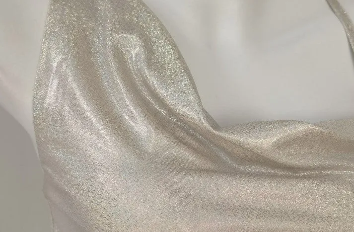 DOLLY Luxury Sliver Sleeveless Glitter Slim Fit Long Banquet Dress-SWATTIE