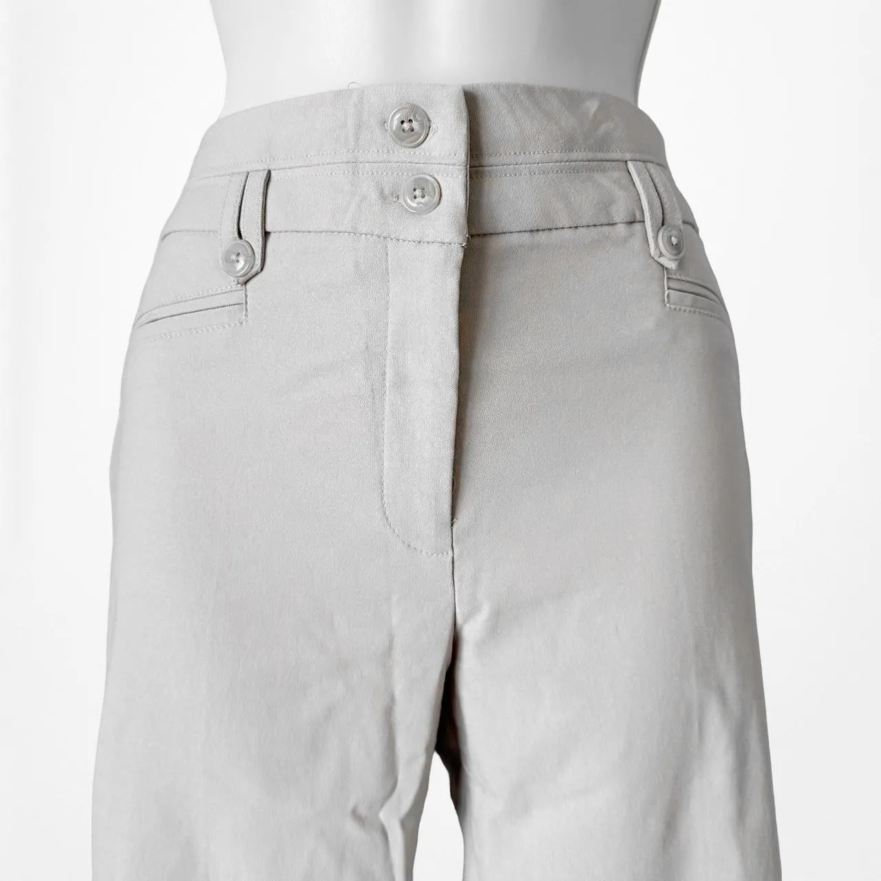 Fashion Nova Cream Ivory Beige High Waisted Stretchy Skinny Pants Size M