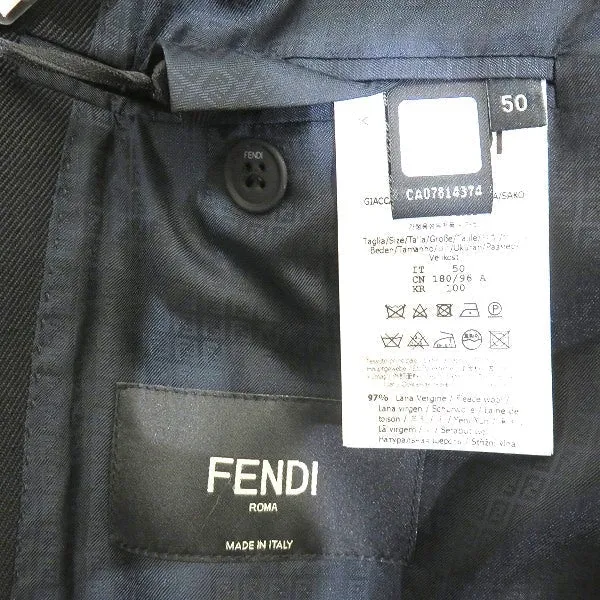 Fendi Wool Gabardine Double-Breasted Jacket