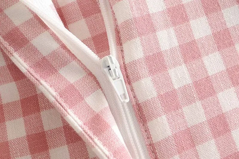 FLARED GINGHAM TROUSERS