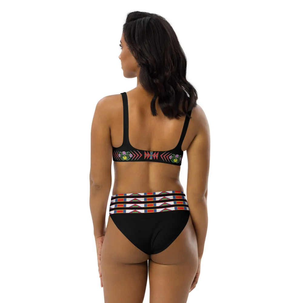 Gratitude Black high-waisted bikini