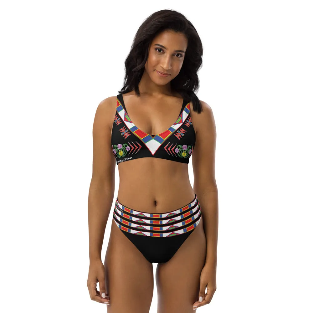 Gratitude Black high-waisted bikini