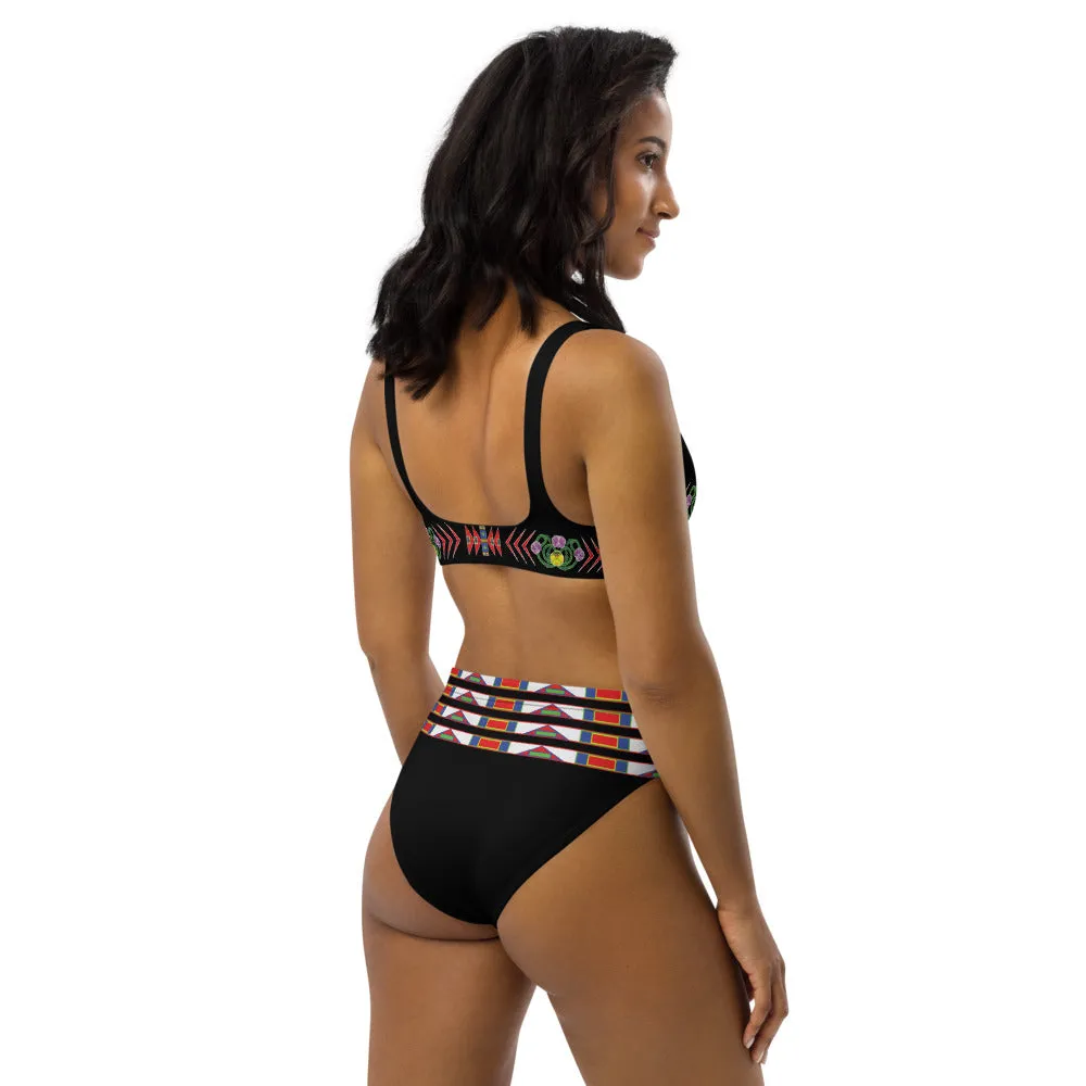 Gratitude Black high-waisted bikini