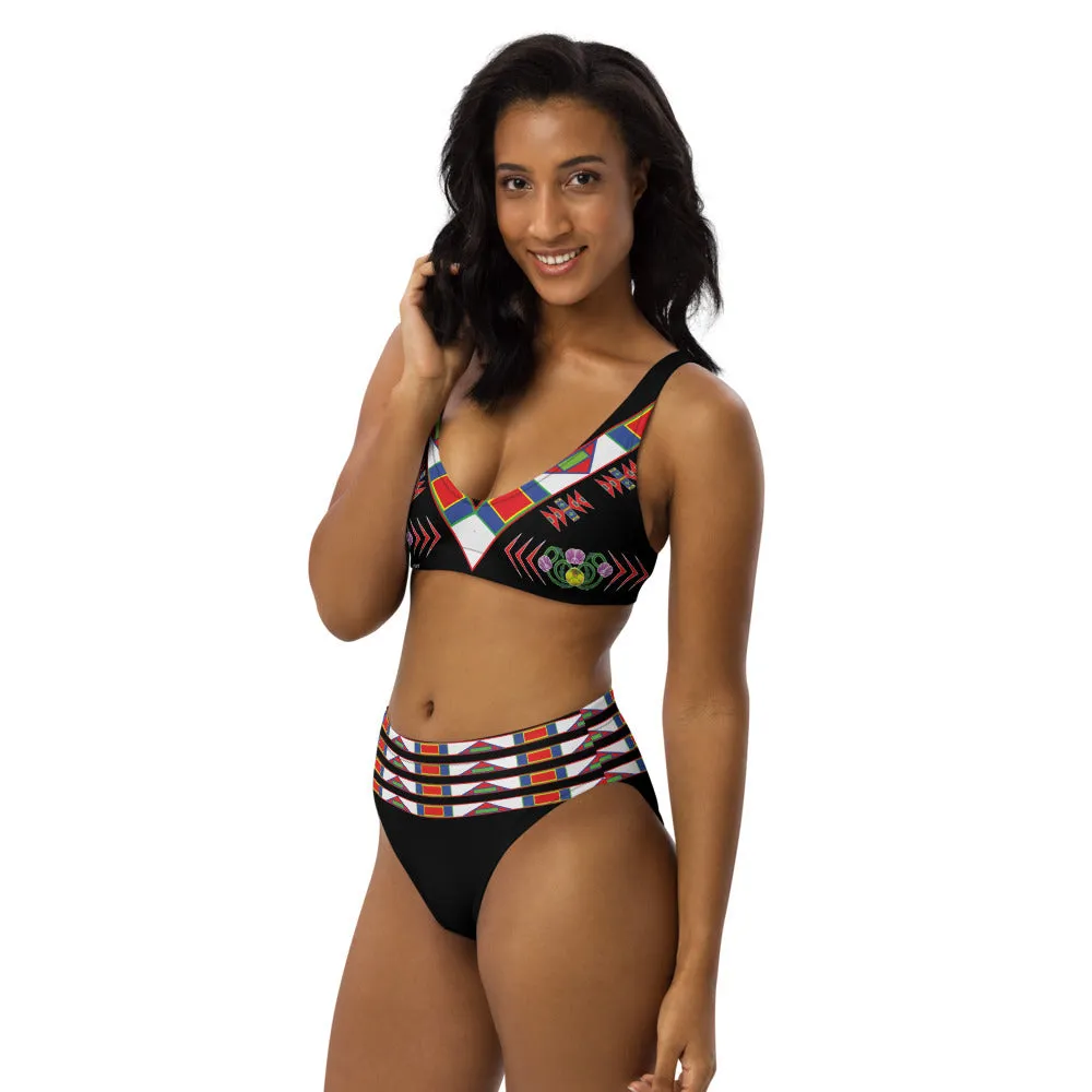 Gratitude Black high-waisted bikini