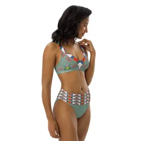 Gratitude Moss high-waisted bikini