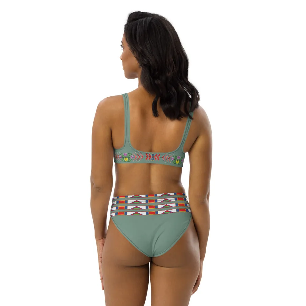 Gratitude Moss high-waisted bikini