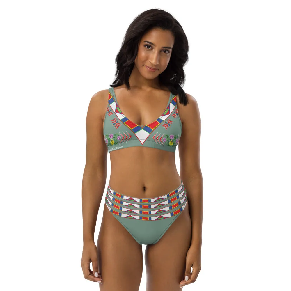 Gratitude Moss high-waisted bikini