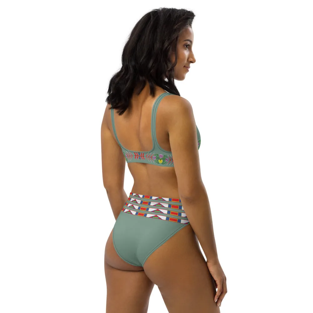 Gratitude Moss high-waisted bikini