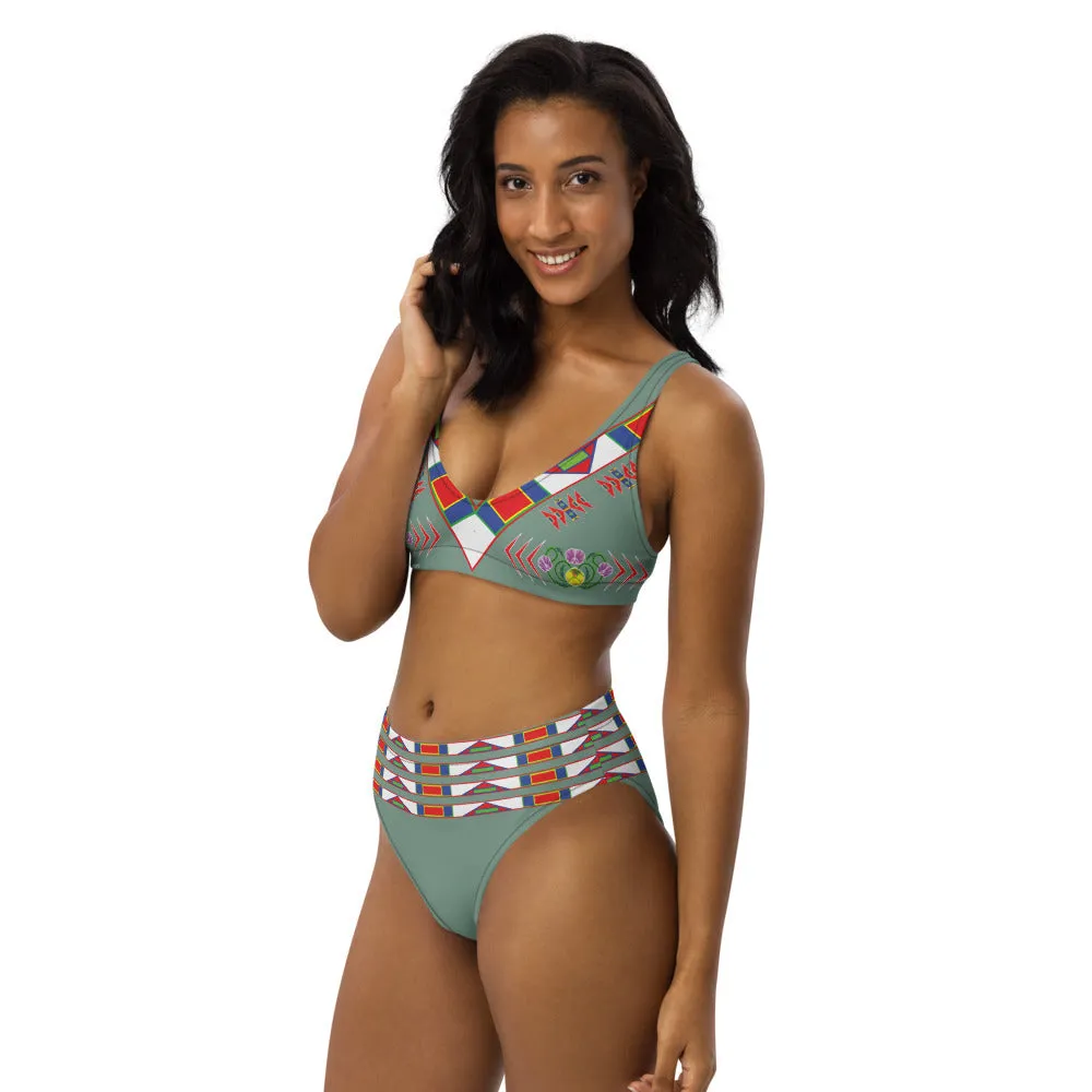Gratitude Moss high-waisted bikini