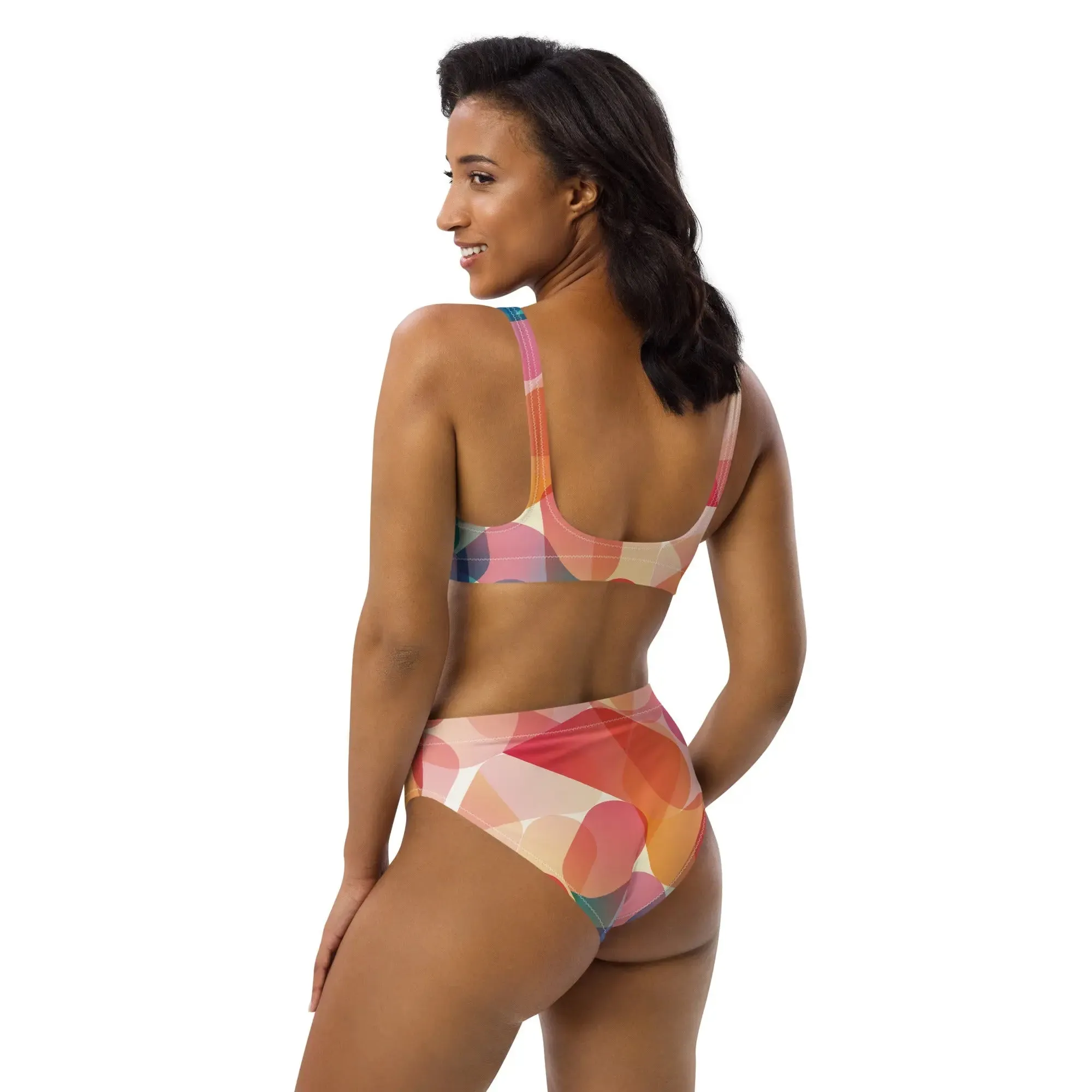 High Waisted Bikini "Mod Dance" design. Alquimia Clothing