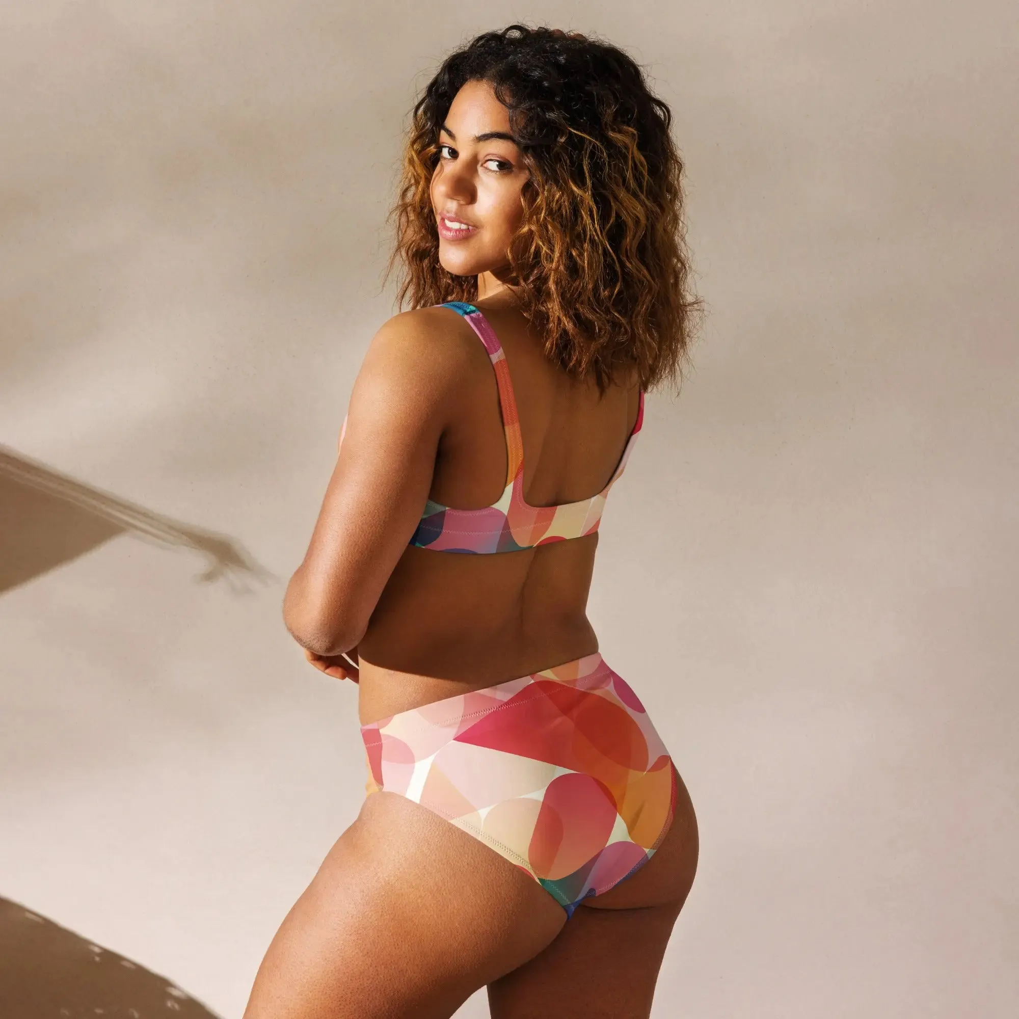 High Waisted Bikini "Mod Dance" design. Alquimia Clothing