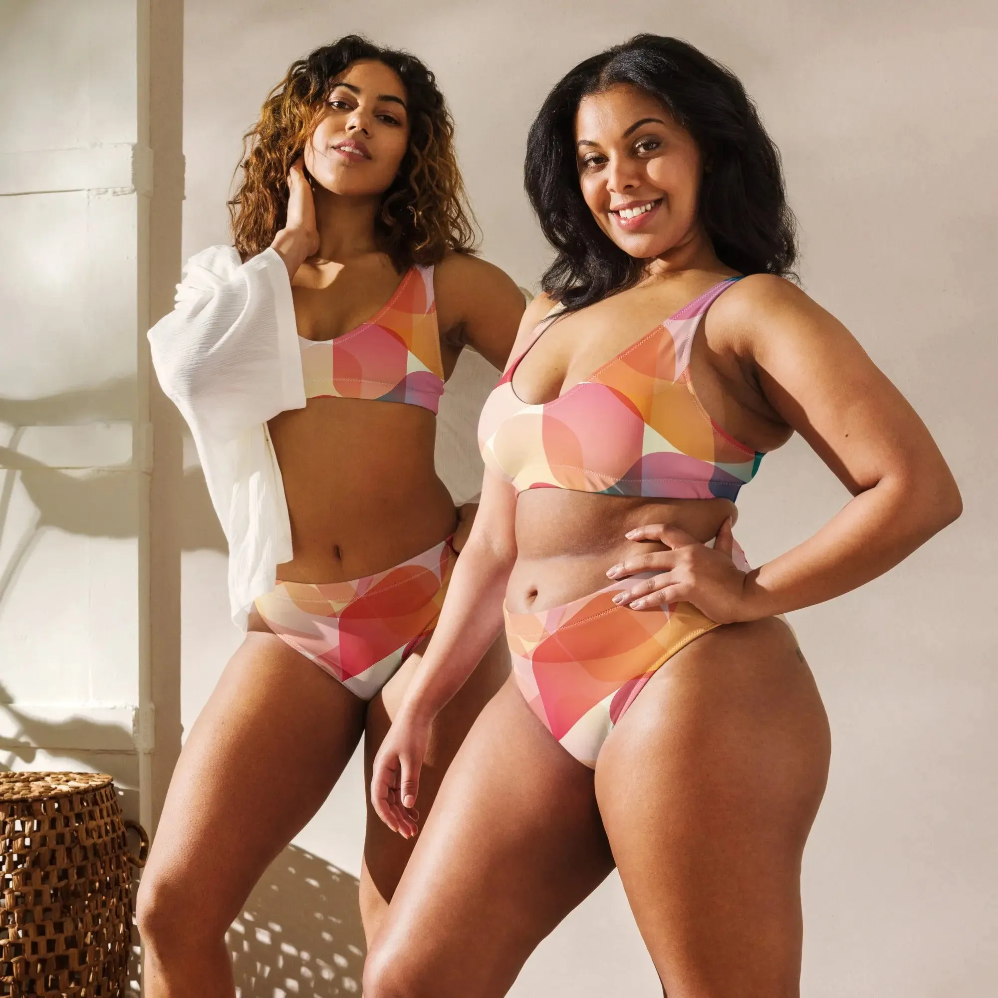 High Waisted Bikini "Mod Dance" design. Alquimia Clothing