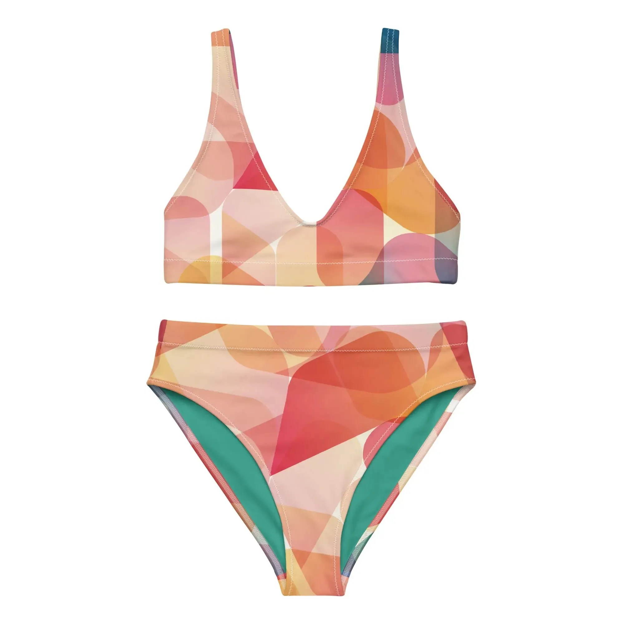 High Waisted Bikini "Mod Dance" design. Alquimia Clothing