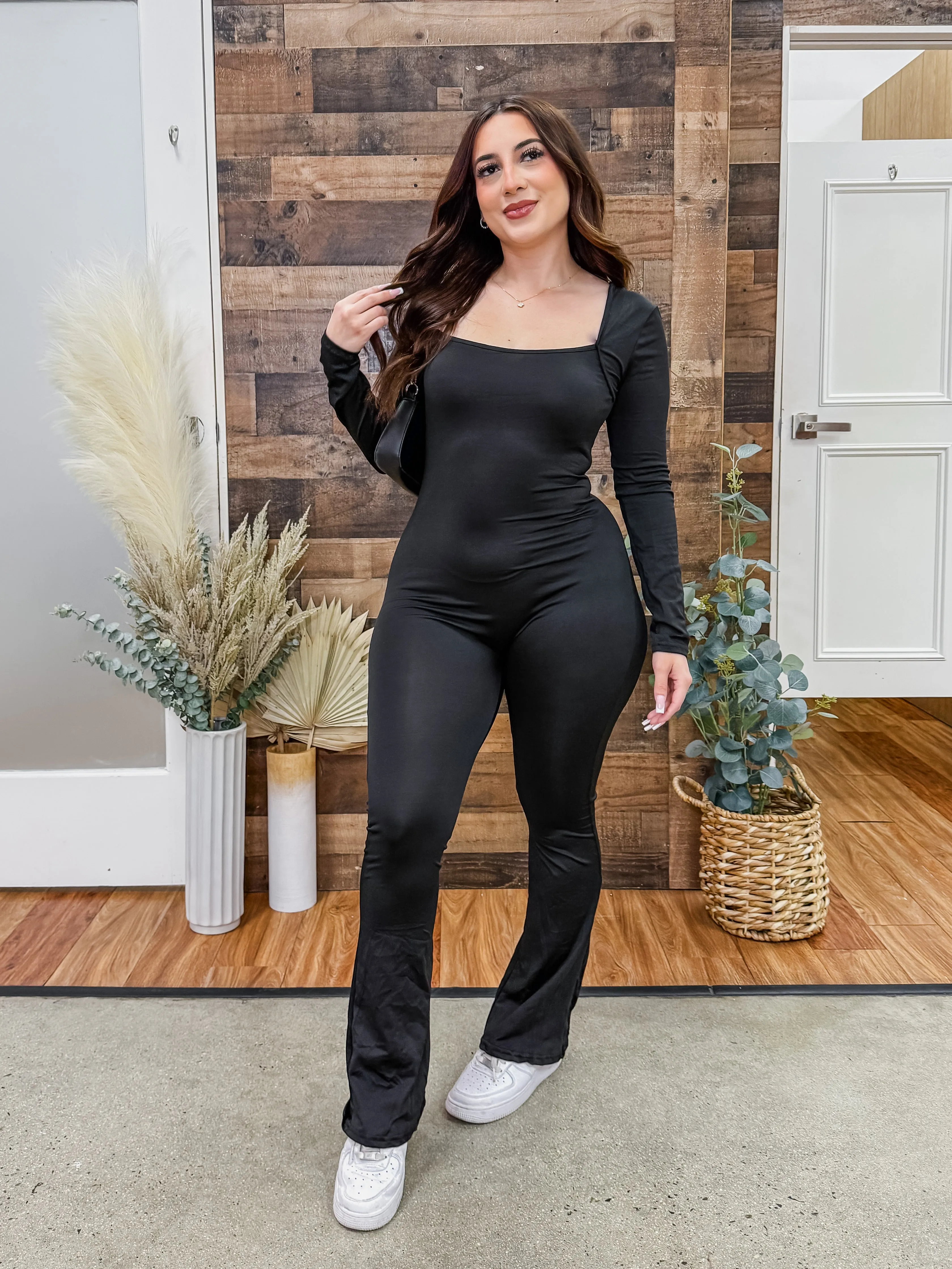 Jordan Long Sleeve Flared Jumpsuit