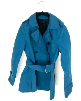 Lapis Blue Trench Coat - Size 2/4