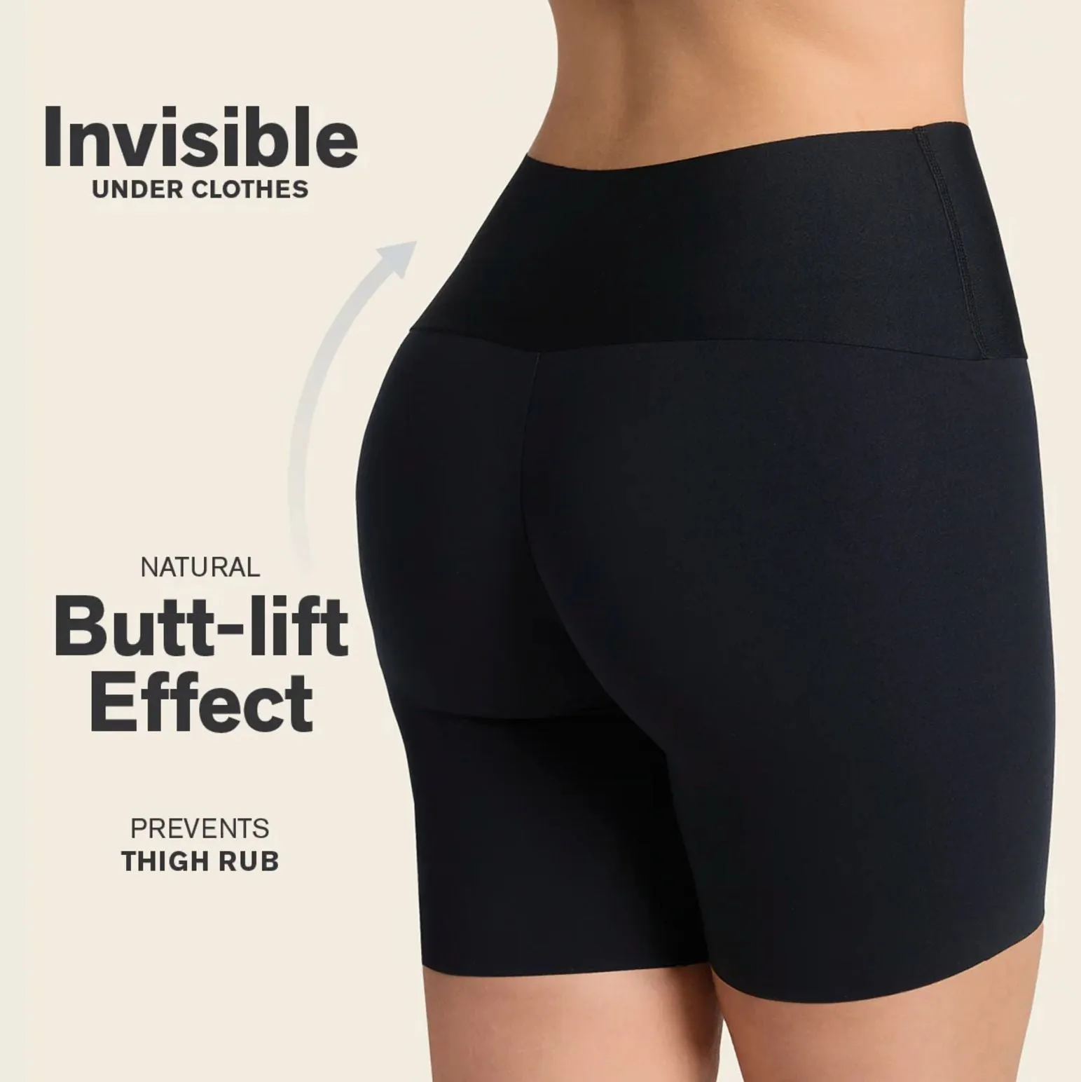 Leonisa Stay-In-Place Seamless Slip Short 012970 in Black