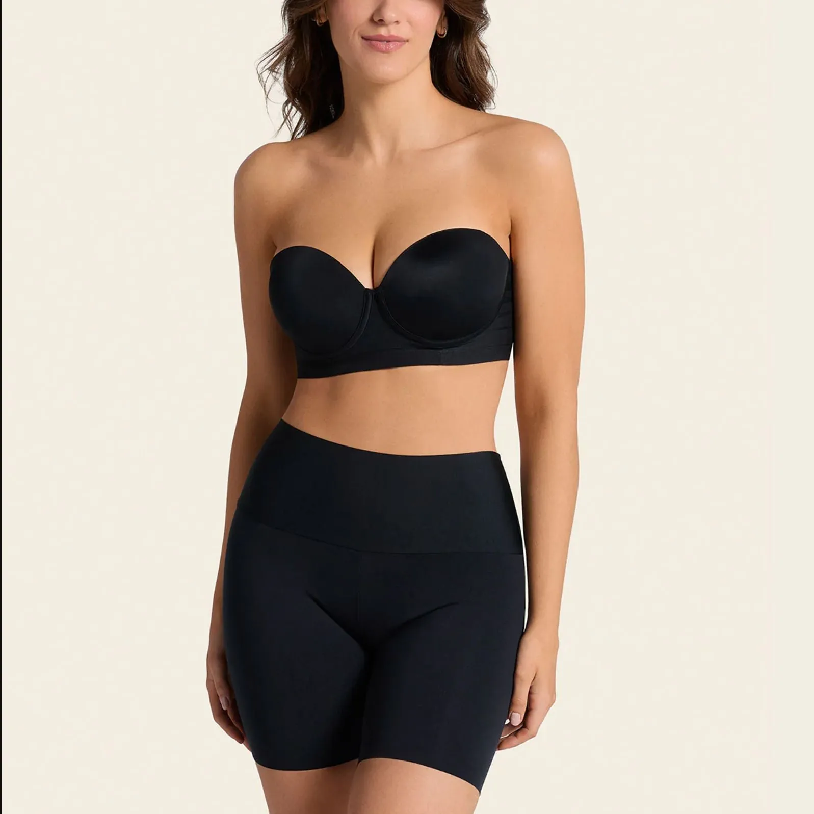 Leonisa Stay-In-Place Seamless Slip Short 012970 in Black