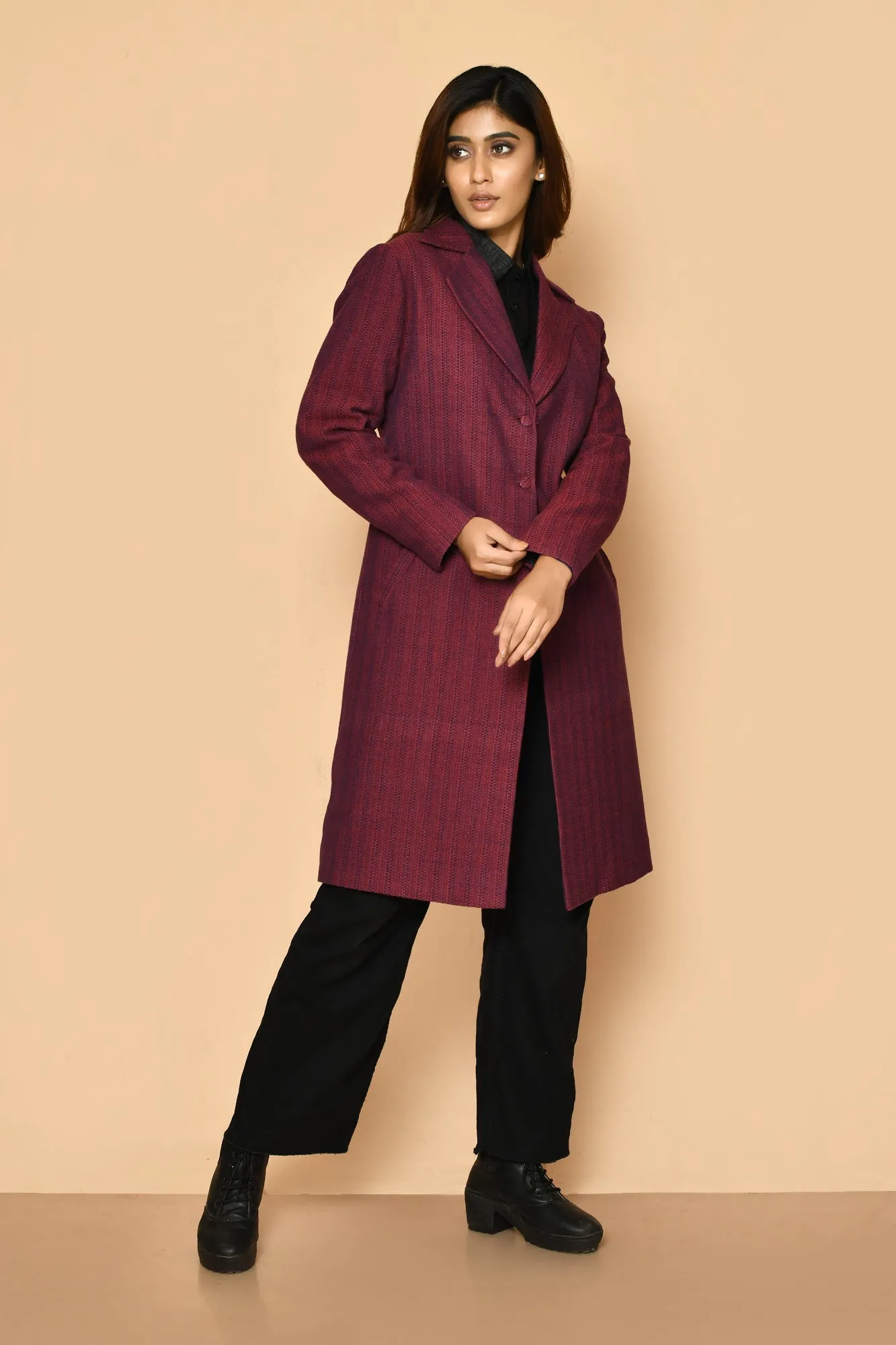 Mrinal Handloom Cotton Trench Coat