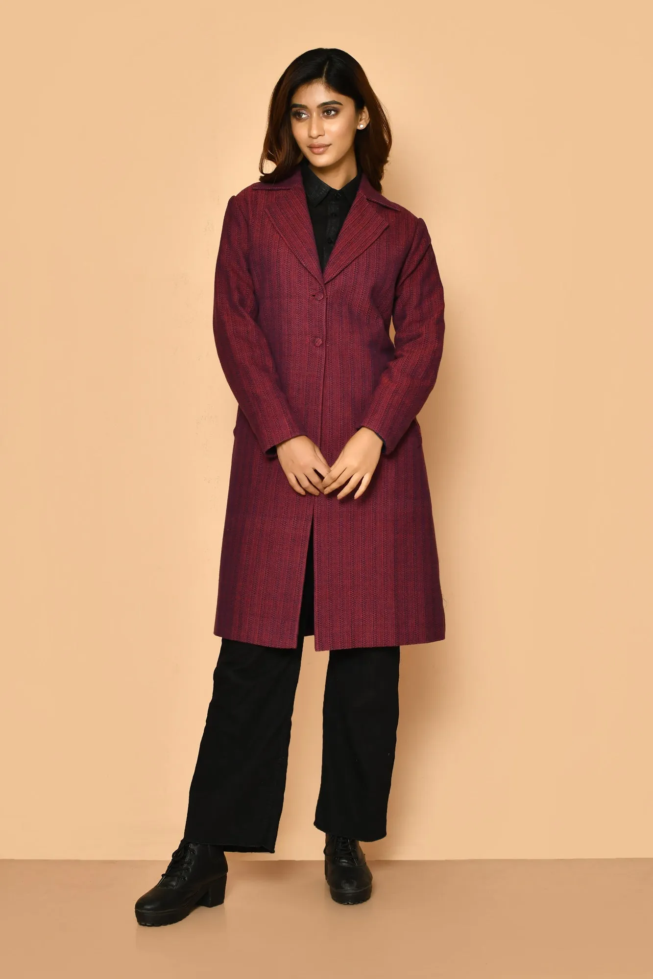 Mrinal Handloom Cotton Trench Coat