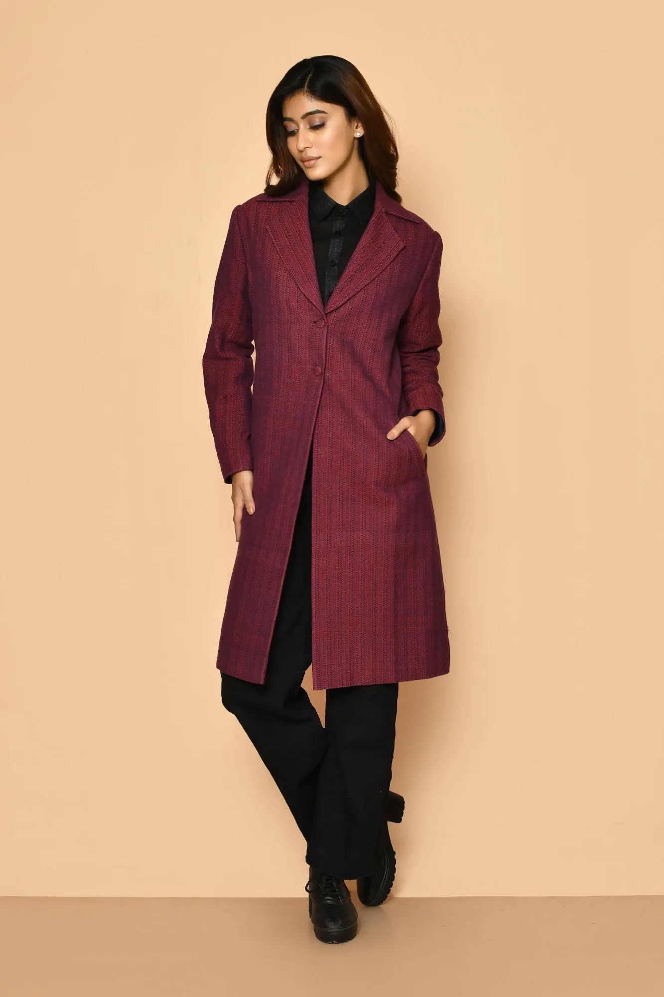 Mrinal Handloom Cotton Trench Coat