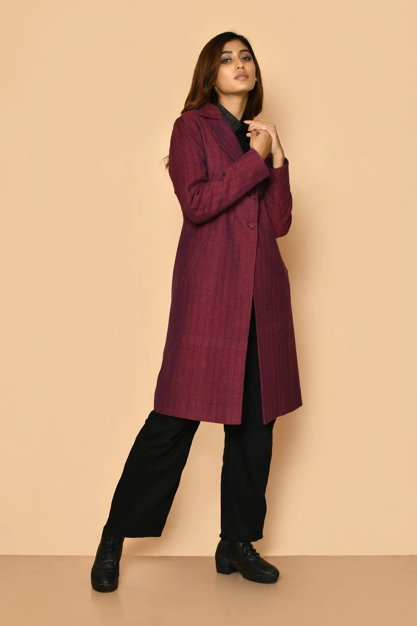 Mrinal Handloom Cotton Trench Coat