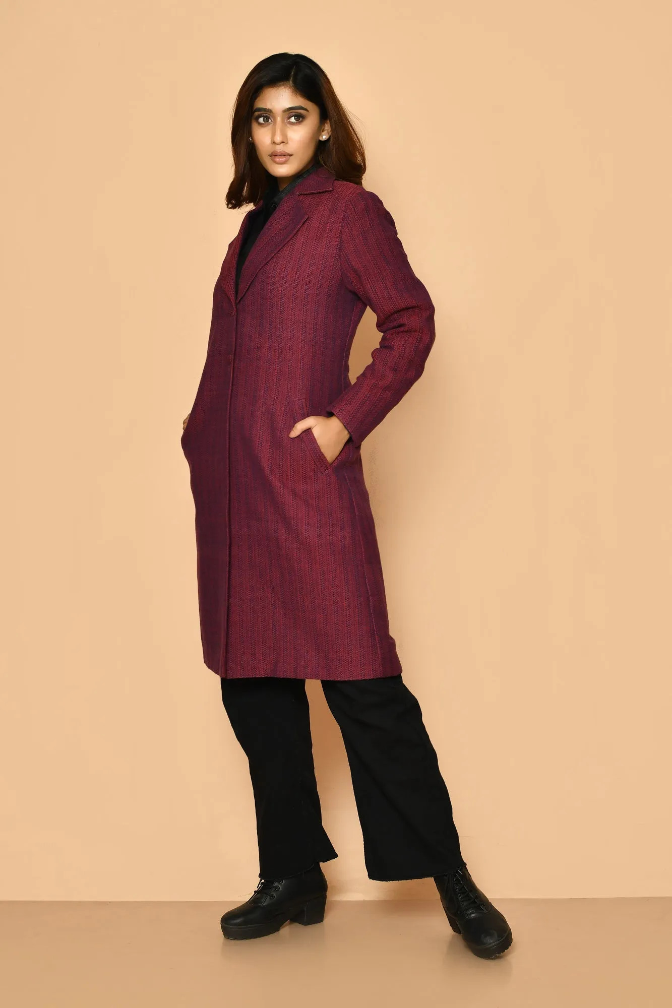 Mrinal Handloom Cotton Trench Coat