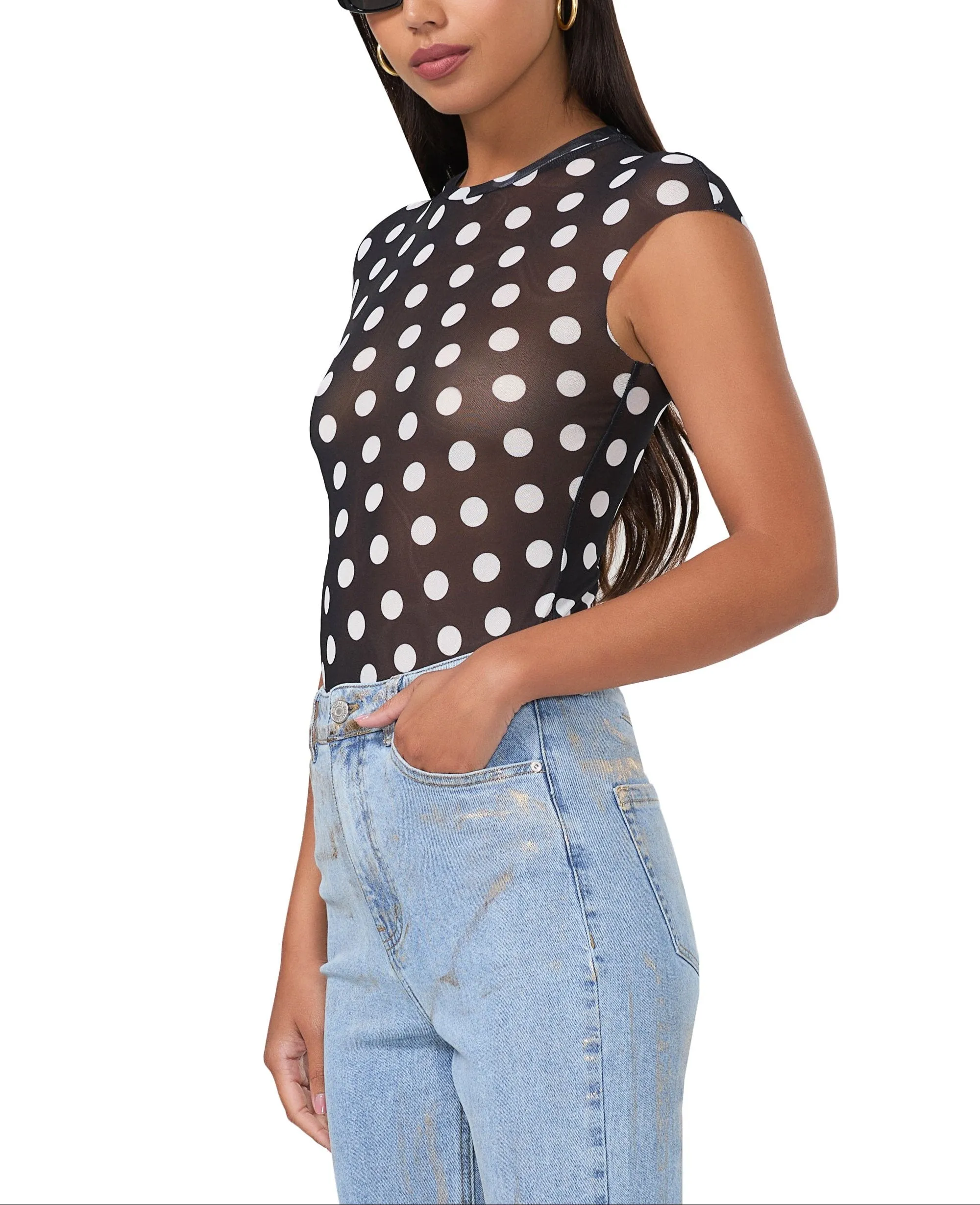Nina Top - Diagonal Dot