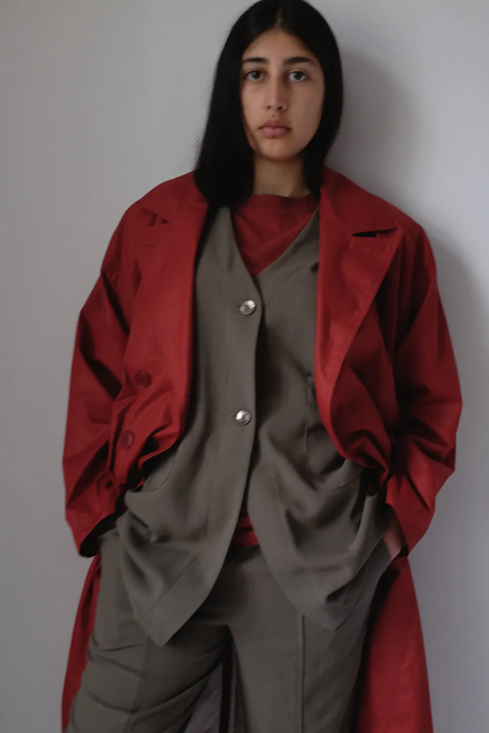 RELAX GREY BROWN VINTAGE VEST