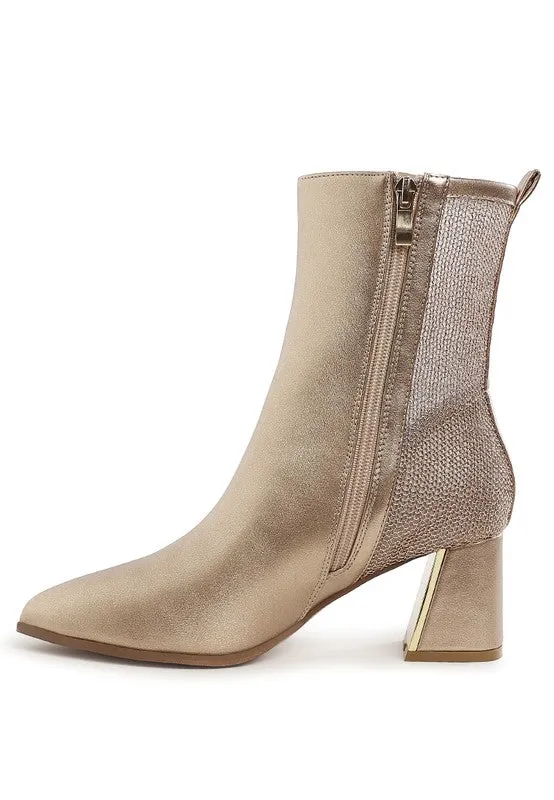 Ruby Red- Pointy Ankle Boots