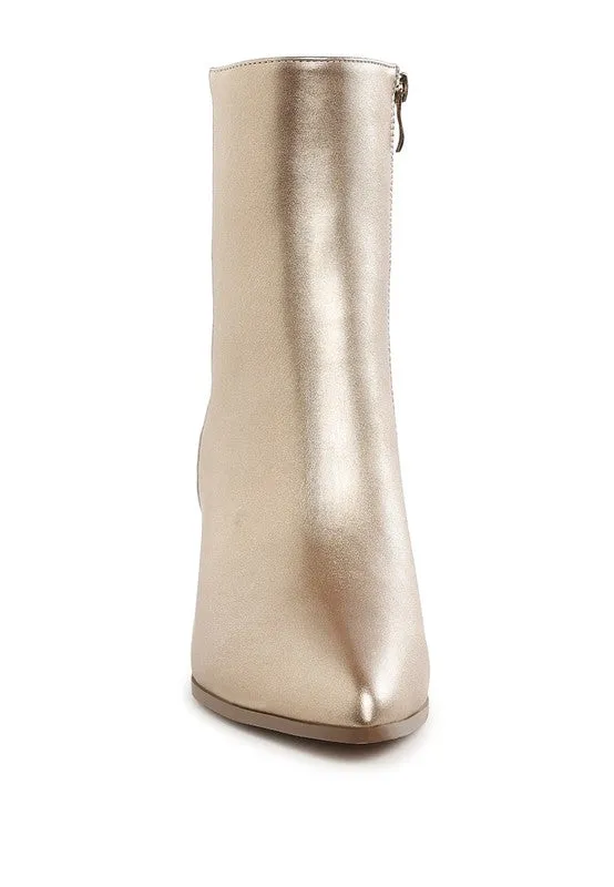 Ruby Red- Pointy Ankle Boots