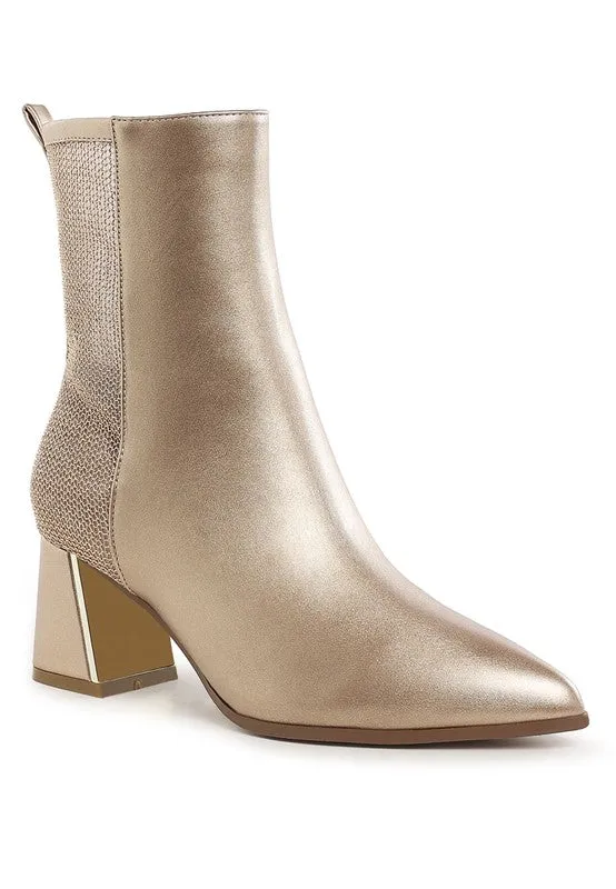 Ruby Red- Pointy Ankle Boots