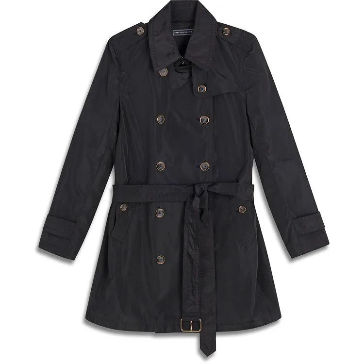 SHIMMER ALL WEATHER COAT BLACK