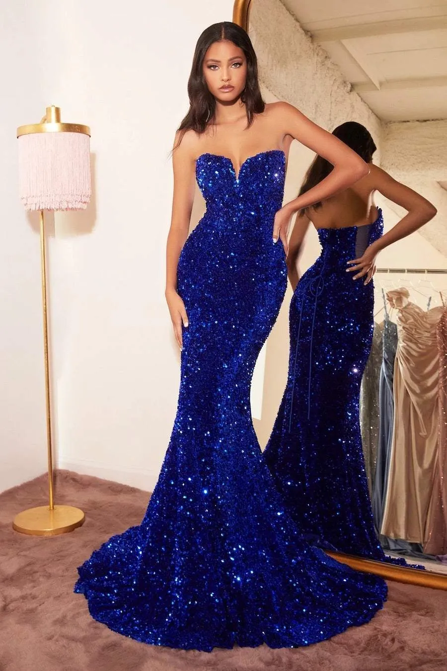 Space Blue Evening Dress