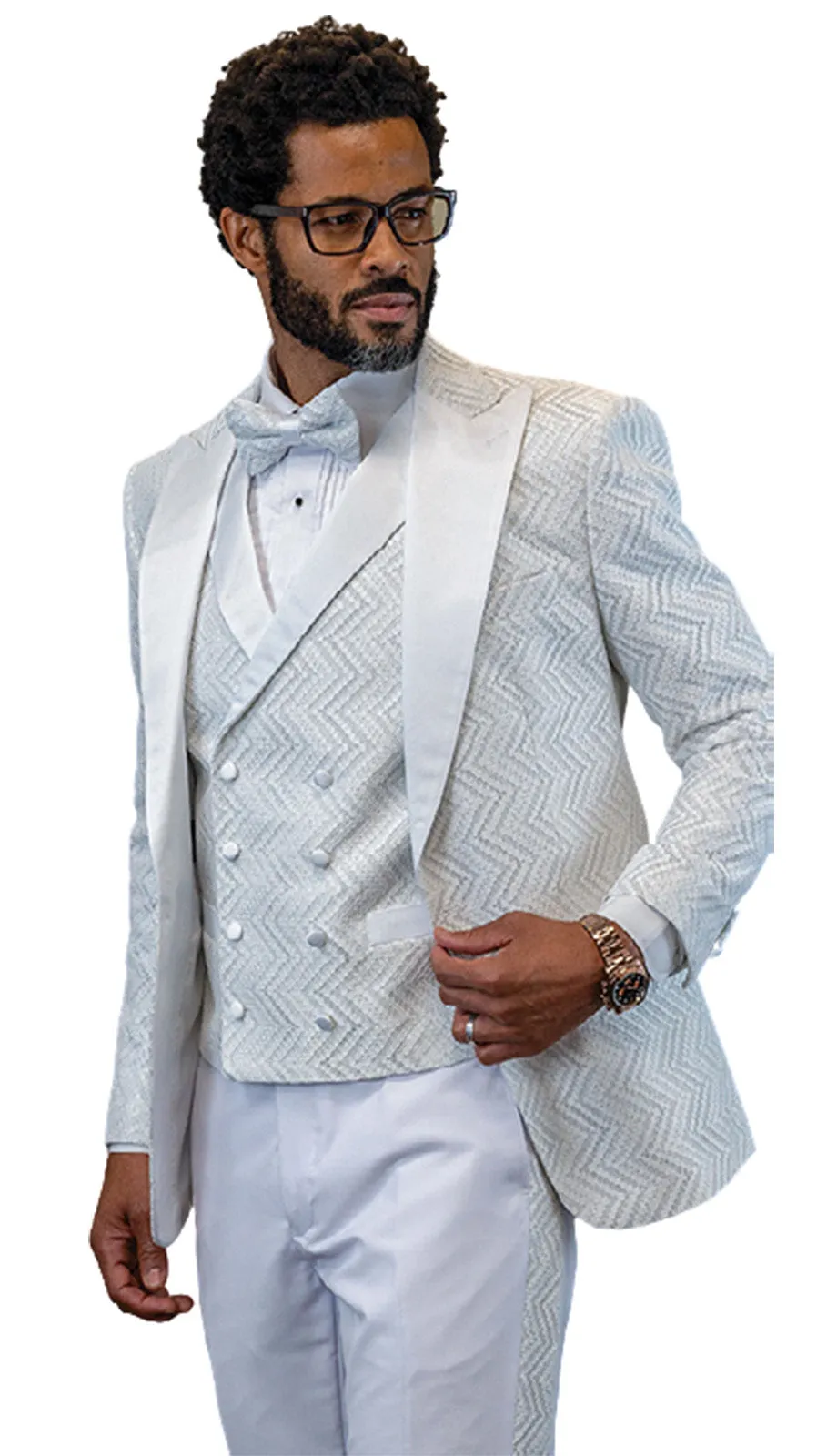 Statement  MIRAGE-WHT Mens Suit