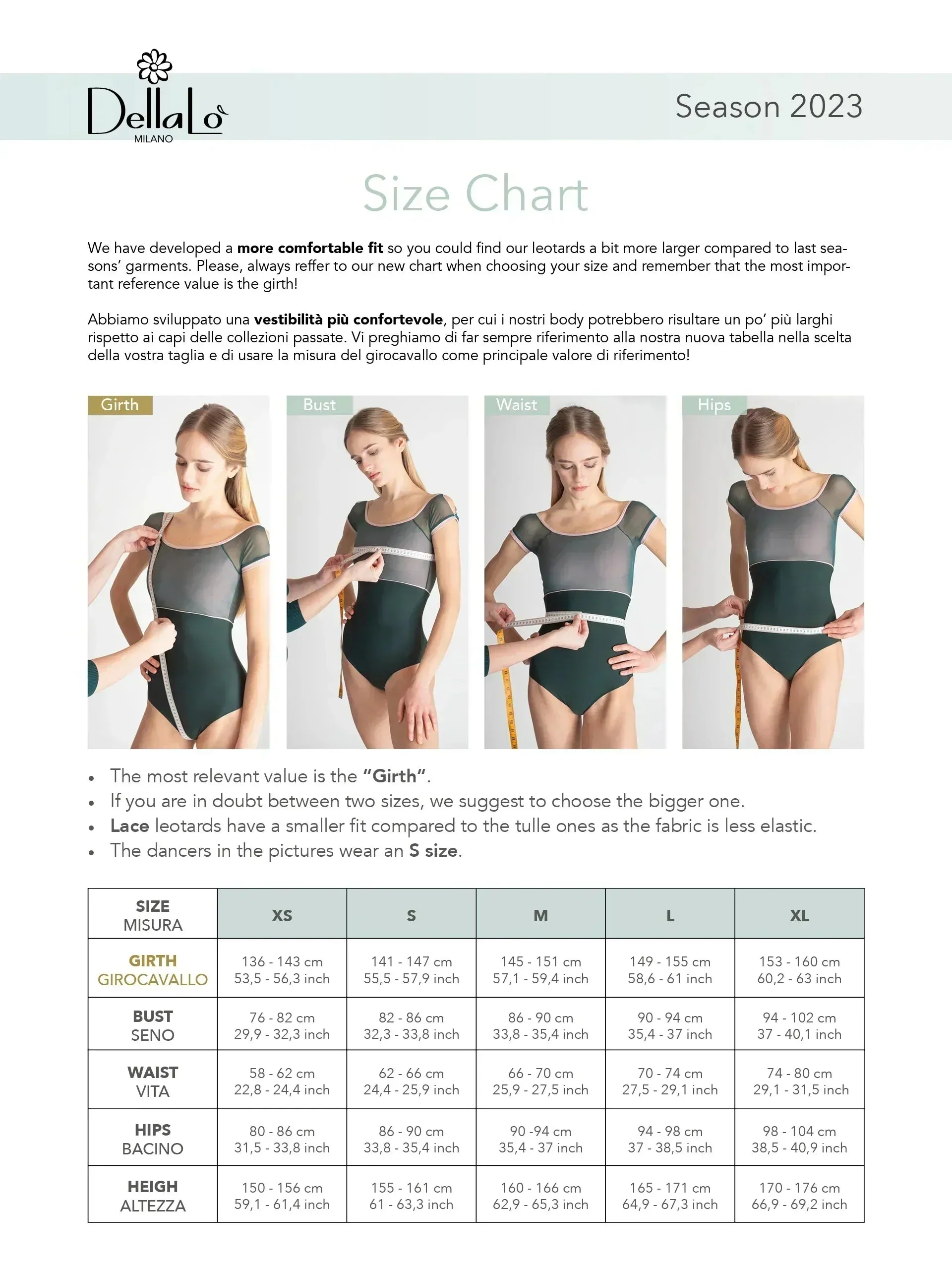 Tersicore CL Leotard - Nero