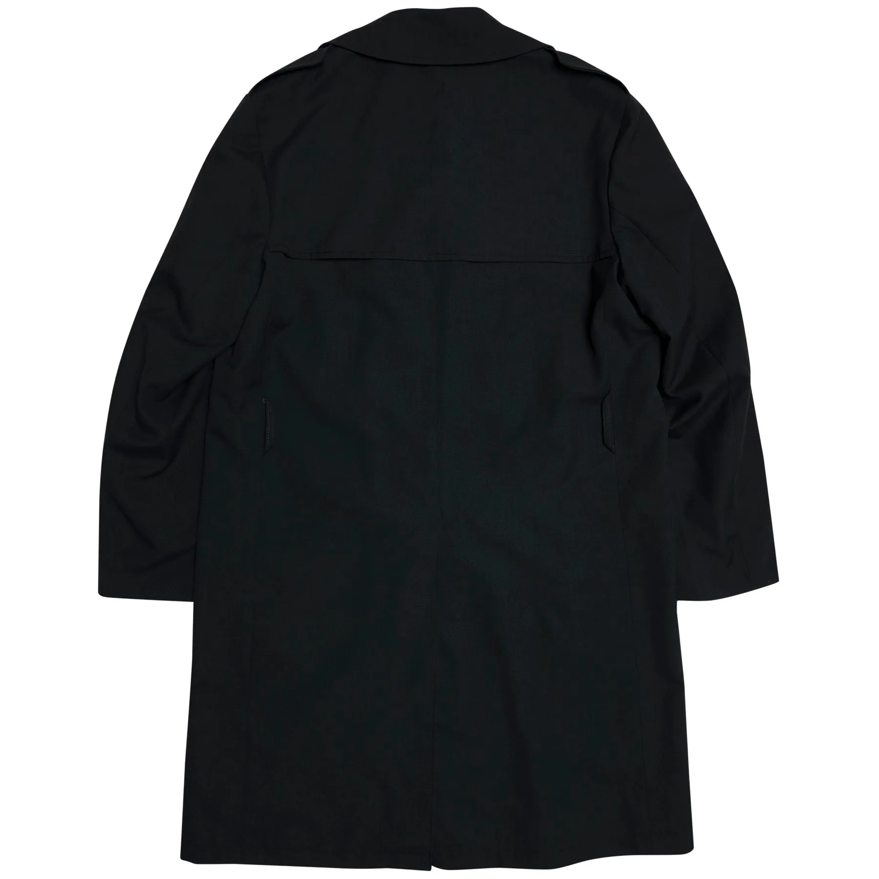Trevira Canvas Weave Fish Mouth Trench Coat