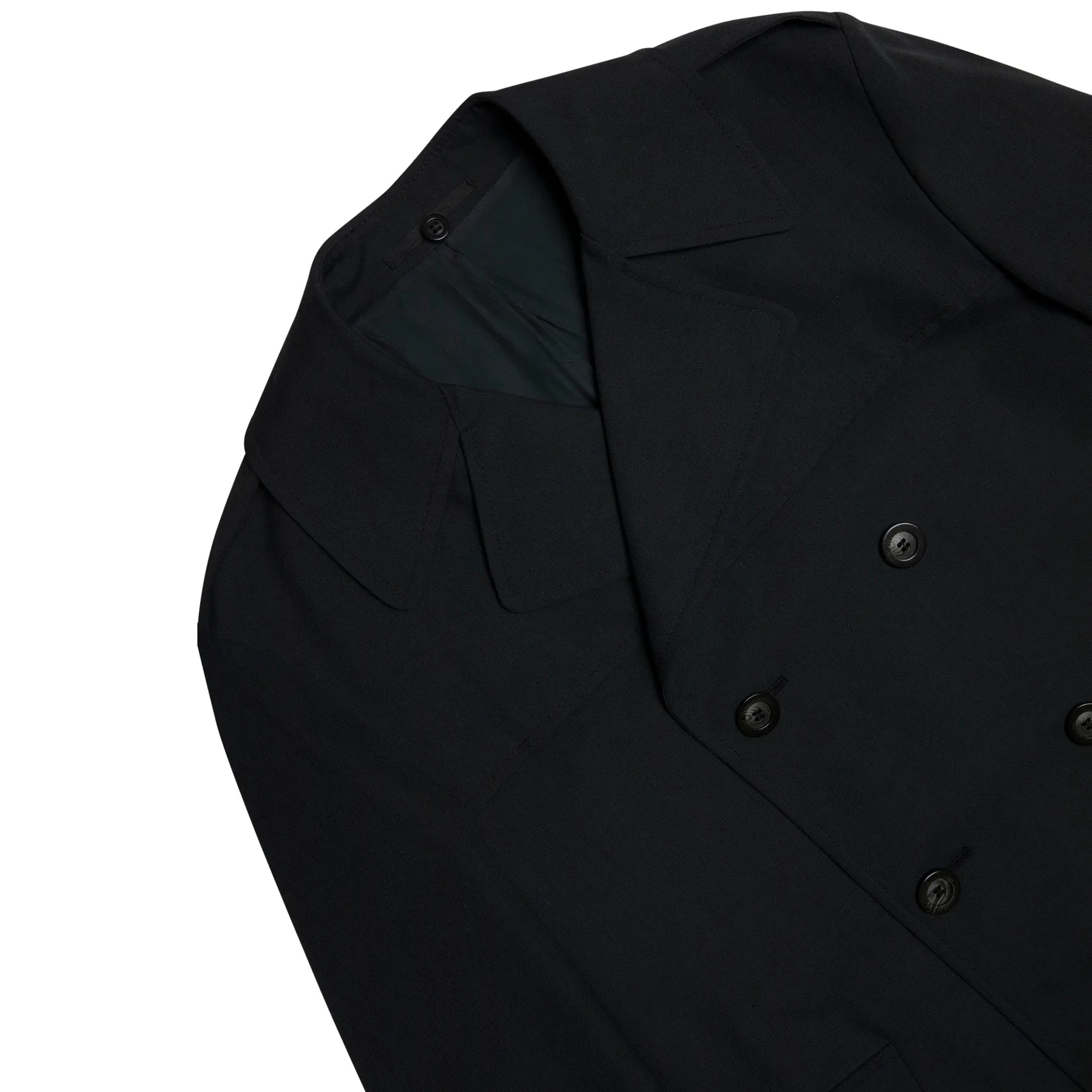 Trevira Canvas Weave Fish Mouth Trench Coat