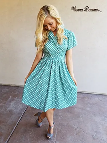 Vienna Summer Classy Vintage Style Women’s Dress POLKAMINTXS
