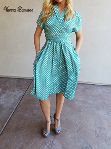 Vienna Summer Classy Vintage Style Women’s Dress POLKAMINTXS