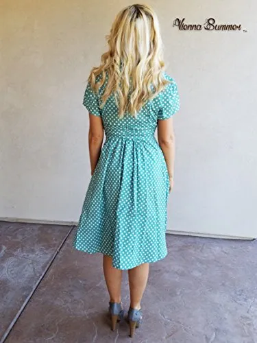 Vienna Summer Classy Vintage Style Women’s Dress POLKAMINTXS