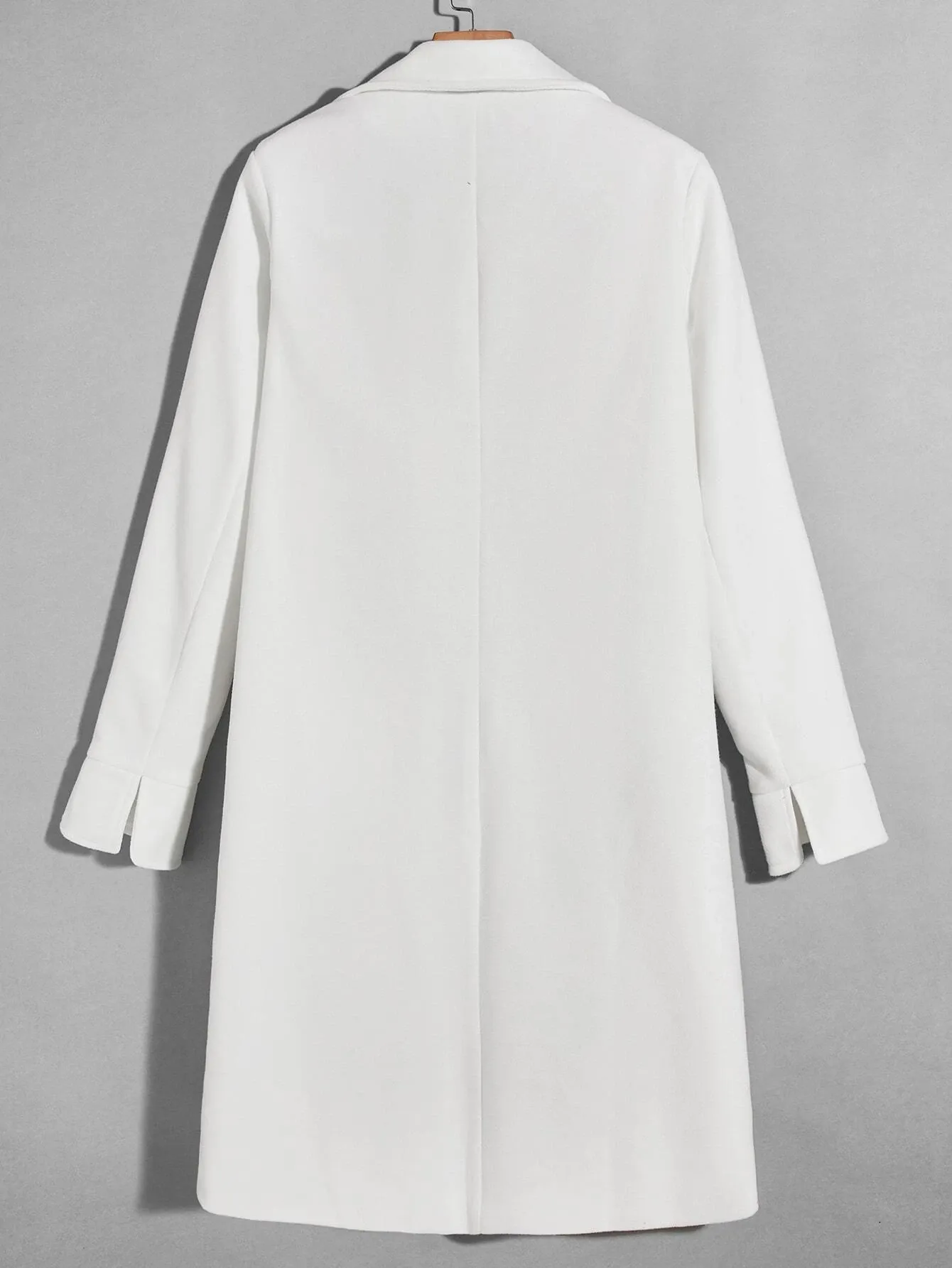 White Double Breasted Overcoat
